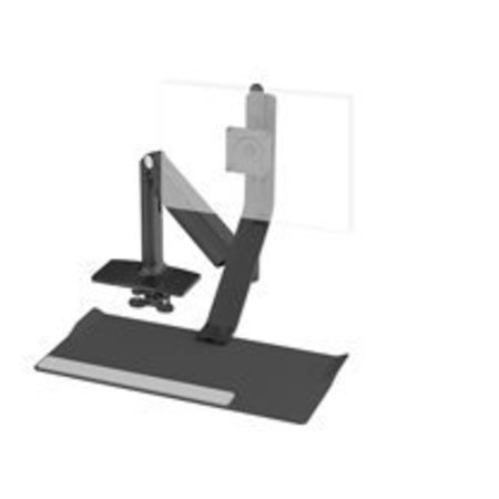 HUMANSCALE Quickstand Lite - Single Display, Adjustable Light Duty Sit-Stand QSLBLC
